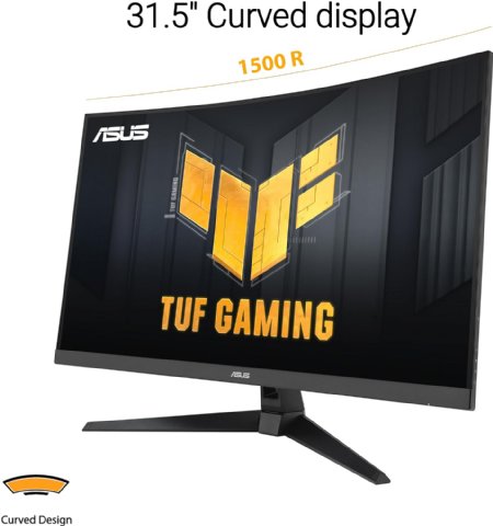 ASUS TUF Gaming 31.5in 1440P Curved HDR Gaming Monitor (VG32WQ3B) QHD (2560 x 1440), 180Hz, 0.5ms, 1500R, Extreme Low Motion Blur, FreeSync, 90% DCI-P3, Shadow Boost ...