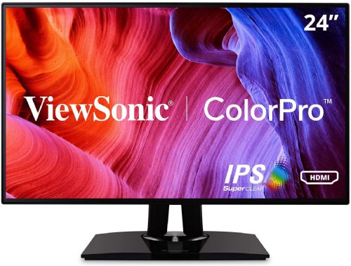 Viewsonic 24 LED Monitor, Dual Head Only, 1920 x 1080, 1000:1, 5ms, Displayport, DVI, VGA, Speakers, SuperClear MVA technology. (VP2468) ...