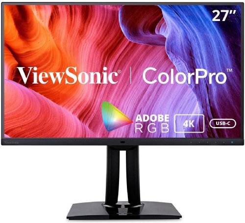 ViewSonic VP2785-4K 27" 4K Monitor USB Type C 100% AdobeRGB DCI-P3 HDR10 14-bit 3D LUT Color Calibration for Photography and Graphic Design