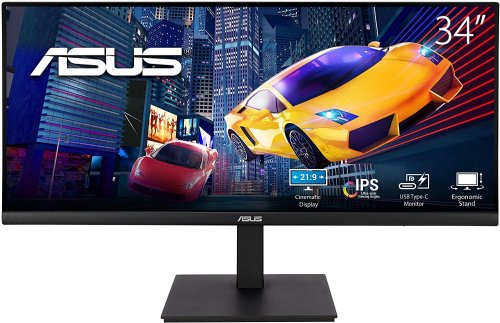 ASUS 34" Ultrawide HDR Gaming Monitor (VP349CGL) - 21:9 UWQHD (3440 x 1440), IPS, 100Hz, 1ms, USB-C w/ Power Delivery, FreeSync, Eye Care Plus, VESA Mountable...