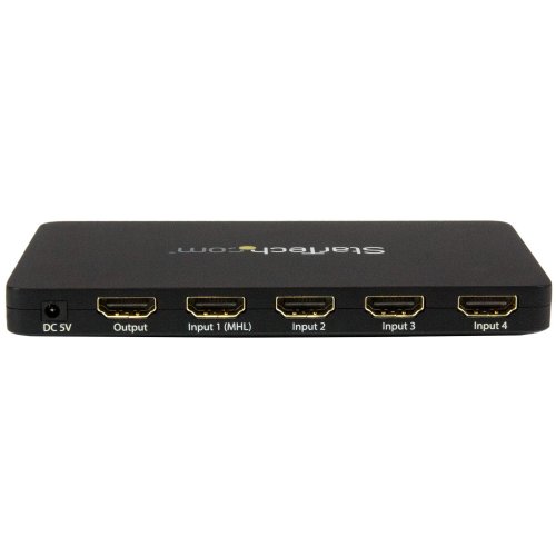 Startech Switch between four HDMI sources on a single HDMI display, with support for MHL and video resolutions up to 4K - HDMI switch - HDMI switcher - HDMI selecto...