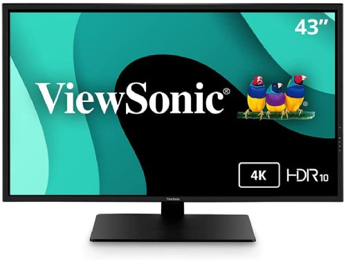 ViewSonic VX4381-4K 43 Inch Ultra HD MVA 4K Monitor Widescreen with HDR10 Support, Eye Care, HDMI, USB, DisplayPort for Home and Office...