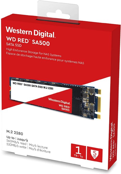 Western Digital 1TB WD Red SA500 NAS 3D NAND Internal SSD - SATA III 6 Gb/s, M.2 2280, Up to 560 MB/s (WDS100T1R0B) ...