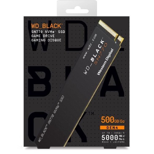 Western Digital Black 500GB SN770 NVMe Internal Gaming SSD Solid State Drive - Gen4 PCIe, M.2 2280, Up to 4,000 MB/s...