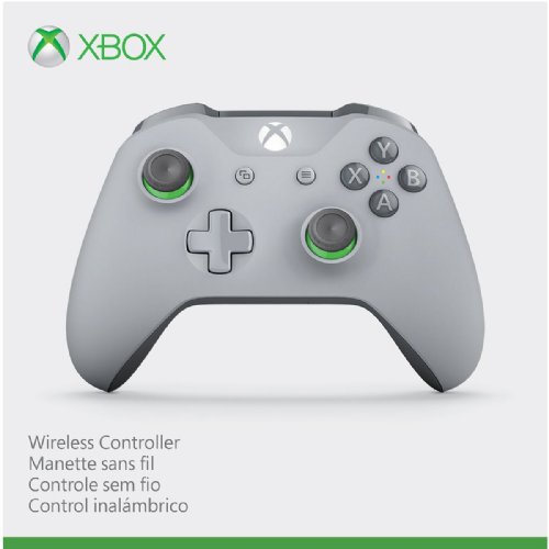 Microsoft Xbox Wireless Controller, Grey/Green (WL3-00060) ...