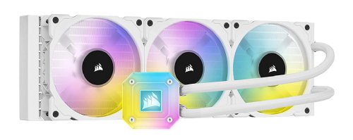 Corsair iCUE H150i Elite Capellix White, 360mm Radiator, Liquid CPU Cooler, White, CORSAIR iCUE Commander CORE Smart RGB Controller...(CW-9060051-WW)