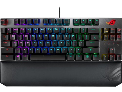 ASUS ROG Strix Scope NX TKL Deluxe 80% RGB Gaming Mechanical Keyboard, ROG NX Red Linear Switches, Aluminum Top-Plate, Detachable Cable, Wider Ctrl Key...