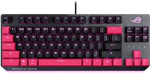ASUS ROG Strix Scope TKL Electro Punk wired mechanical RGB gaming keyboard for FPS games (Cherry MX switches, Aluminum frame, and Aura Sync lighting), 1 Yea...