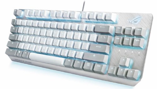 ASUS ROG Strix Scope NX TKL Moonlight White Wired Mechanical RGB Gaming Keyboard (ROG NX Red Linear Switches, Aluminum Frame, Aura Sync Lighting, Tenkeyles...