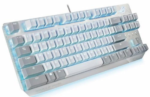 ASUS ROG Strix Scope NX TKL Moonlight White Wired Mechanical RGB Gaming Keyboard (ROG NX Red Linear Switches, Aluminum Frame, Aura Sync Lighting, Tenkeyles...