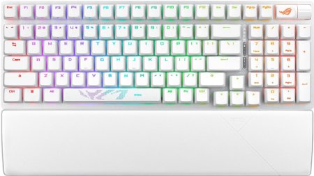 ASUS ROG Strix Scope II 96 Wireless Moonlight White Gaming Keyboard, Hot-Swappable Pre-lubed ROG NX Snow Switches, Tri-Mode Connection, Dampening Foam & Switch-Dampening Pads ..