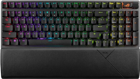 ASUS ROG Strix Scope II 96 Wireless Mechanical Gaming Keyboard – 96% Full-Size, Tri-Mode Connection, Bluetooth Compatible, Hot Swappable Pre-lubed ROG NX Snow Linear Switches ...