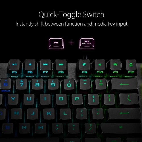 ASUS ROG Strix Scope RX Gaming Keyboard (ROG RX Optical Mechanical Switches, Programmable Macro, Aura Sync RGB Lighting, USB 2.0 Passthrough, IP56 water &...