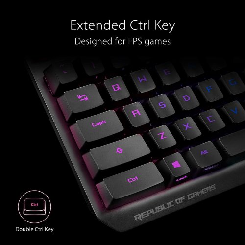 ASUS ROG Strix Scope RX Gaming Keyboard (ROG RX Optical Mechanical Switches, Programmable Macro, Aura Sync RGB Lighting, USB 2.0 Passthrough, IP56 water &...