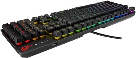 ASUS Mechanical Gaming Keyboard - ROG Strix Scope RX, Red Optical Mechanical Switches, USB 2.0 Passthrough, 2X Wider Ctrl Key for Greater FPS Precision, Aura Sync, Armoury Crate RGB ...
