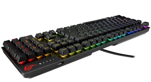 ASUS ROG Strix Scope RX Gaming Keyboard (ROG RX Optical Mechanical Switches, Programmable Macro, Aura Sync RGB Lighting, USB 2.0 Passthrough, IP56 water &...
