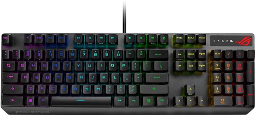 ASUS ROG Strix Scope RX Gaming Keyboard (ROG RX Optical Mechanical Switches, Programmable Macro, Aura Sync RGB Lighting, USB 2.0 Passthrough, IP56 water &...