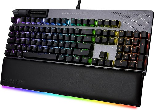 ASUS ROG Strix Flare II Animate 100% RGB Gaming Keyboard - Hot-swappable, ROG NX Brown Tactile Switches, Customizable LED Display, PBT Keycaps, Acoustic Dampening Foam...