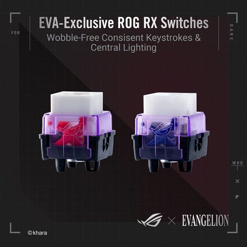 ASUS ROG Strix Scope RX EVA Edition,100% RGB Gaming Keyboard,ROG RX Red Optical Mechanical Switches,IP57 Water Resistance,USB Passthrough,Wider Ctrl Key,St...