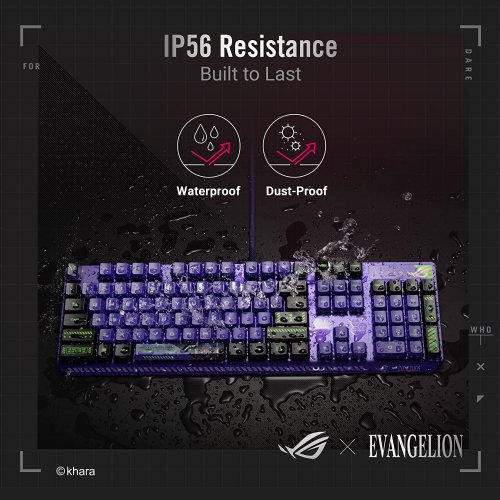 ASUS ROG Strix Scope RX EVA Edition,100% RGB Gaming Keyboard,ROG RX Red Optical Mechanical Switches,IP57 Water Resistance,USB Passthrough,Wider Ctrl Key,St...