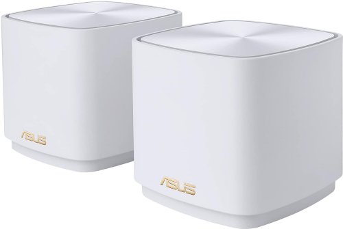 ASUS  ZenWiFi AX Mini (XD5) Dual-band Whole Home Mesh WiFi System (2 Pack), WiFi 6, 802.11ax, up to 3500 sq ft & 4+rooms, AiMesh, Lifetime Free Internet Se
