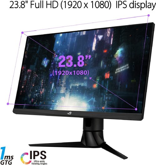 ASUS ROG Strix 24.5" 1080P Gaming Monitor (XG256Q) - Full HD,Fast IPS, 180Hz, 1ms, G-Sync Compatible, DisplayPort,HDMI, Tripod socket for Webcam, DisplayHDR400...