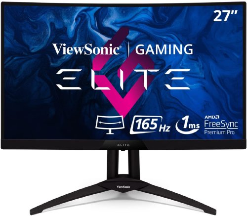 ViewSonic Elite XG270QC Curved 27" 1ms 1440p 165Hz FreeSync Premium Pro Gaming Monitor with VESA DisplayHDR 400 and Advanced Ergonomics for Esports...