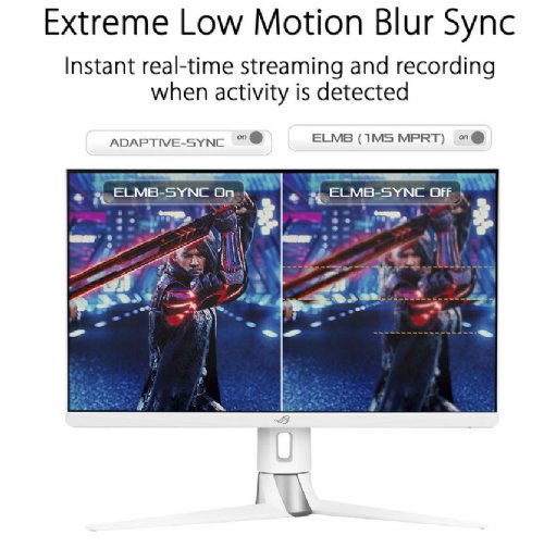 ASUS ROG Strix  27" 1440P HDR Gaming Monitor (XG27AQ-W), White, QHD (2560 x 1440), Fast IPS, 170Hz, 1ms, Adaptive Sync/G-sync Compatible, Eye Care, HDMI, DisplayPort...