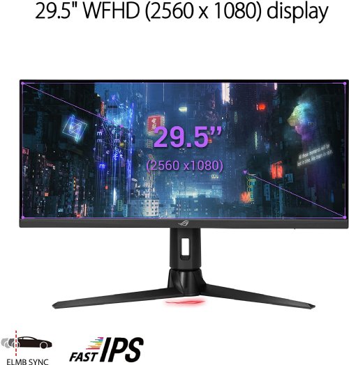 ASUS ROG Strix 29.5 21:9 HDR Gaming Monitor (XG309CM) - WFHD (2560 x 1080), Fast IPS, 220Hz, 1ms, FreeSync Premium, Tripod socket for streaming, USB Type-C, KVM support...