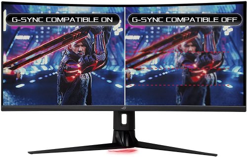 ASUS ROG Strix 34" Ultra-Wide Gaming Monitor (XG349C) - UWQHD (3440 x 1440), 35% sRGB, G-Sync Compatible, DisplayHDR 400, Eye Care, USB-C, DisplayPort, HDMI