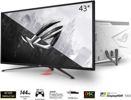 ASUS ROG Strix 43 4K HDR DSC Gaming Monitor (XG43UQ) - UHD (3840 x 2160), 144Hz, 1ms, HDMI 2.1, Extreme Low Motion Blur Sync, FreeSync Premium Pro, DCI-P3 90%...