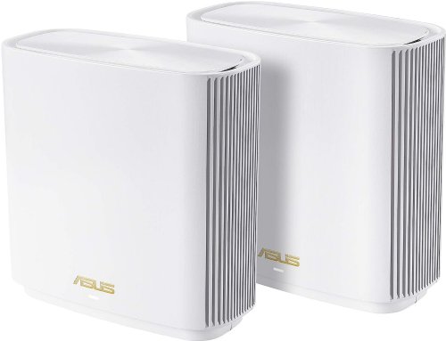 ASUS ZenWiFi AX Whole-Home Tri-band Mesh WiFi 6 System (XT8) - 2 pack, Coverage up to 5, 500 sq.ft or 6+rooms, 6.6Gbps, WiFi, 3 SSIDs, life-time free networ...